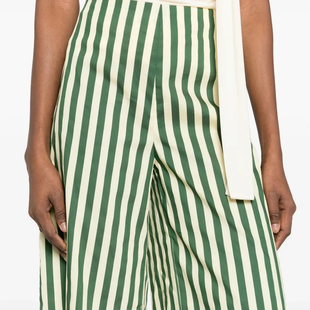 Брюки из полосатого поплина