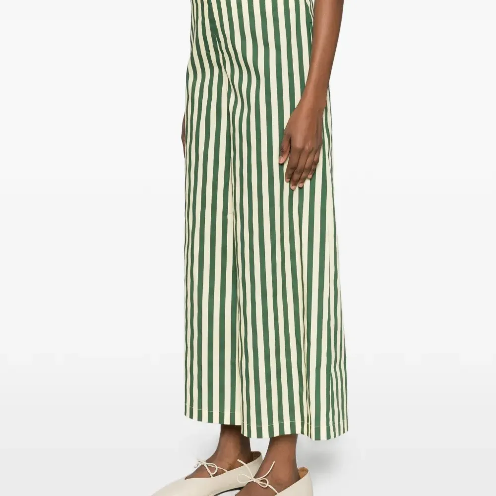 Брюки из полосатого поплина