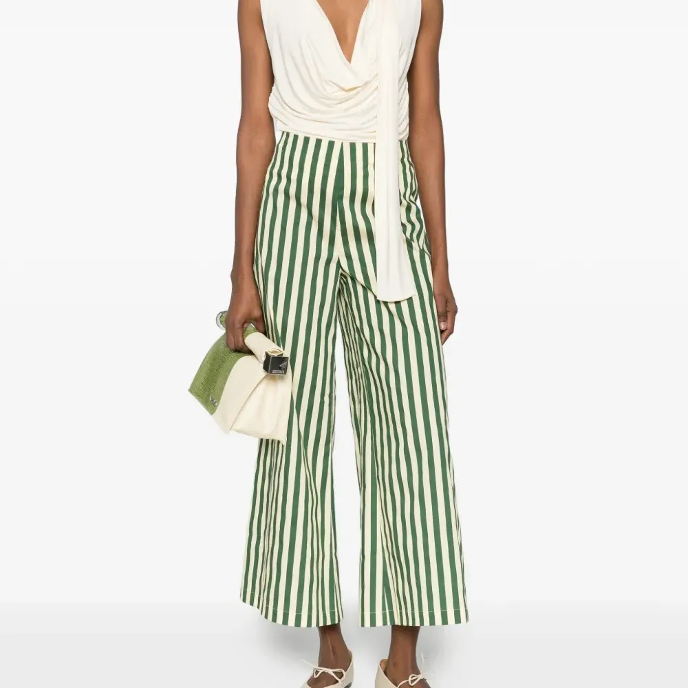 Брюки из полосатого поплина