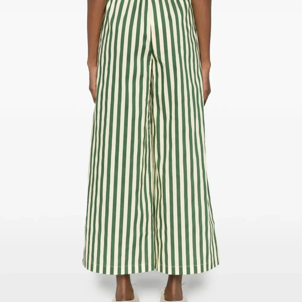 Брюки из полосатого поплина