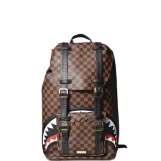 Рюкзак с акульим принтом в клетку Рюкзак с акульим принтом в клетку