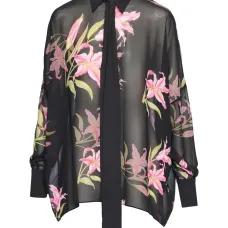 Топ с цветочным принтом и завязками