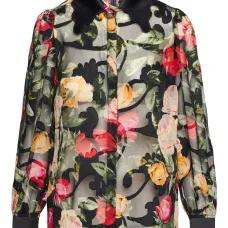 Топ с принтом и фигурным краем