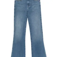 Расклёшенные джинсы с заклёпками