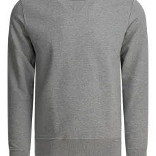 Джемпер с круглым вырезом и V-образной прострочкой