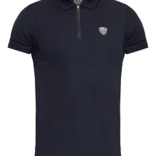 Поло с логотипом и молнией