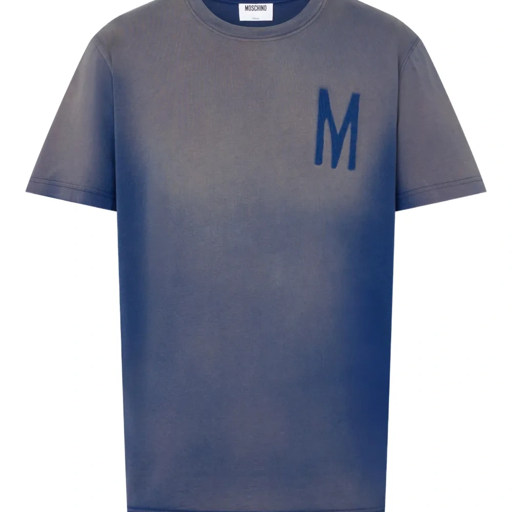 Синяя хлопковая футболка