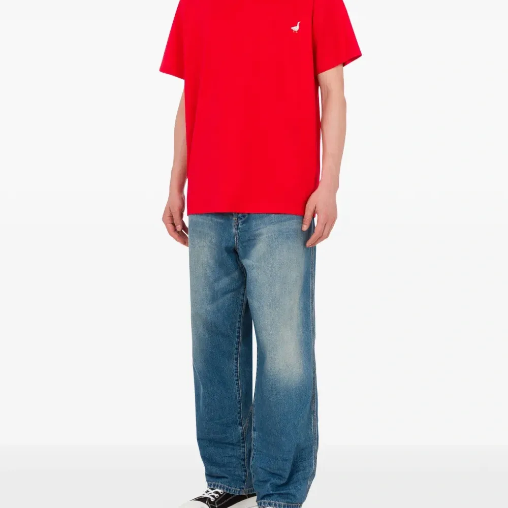 Хлопковая футболка с вышивкой гуси