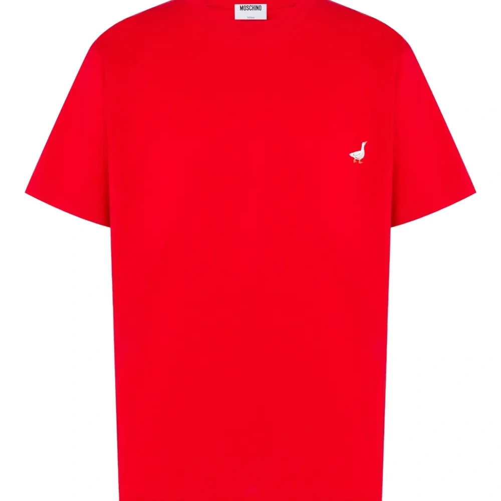 Хлопковая футболка с вышивкой гуси