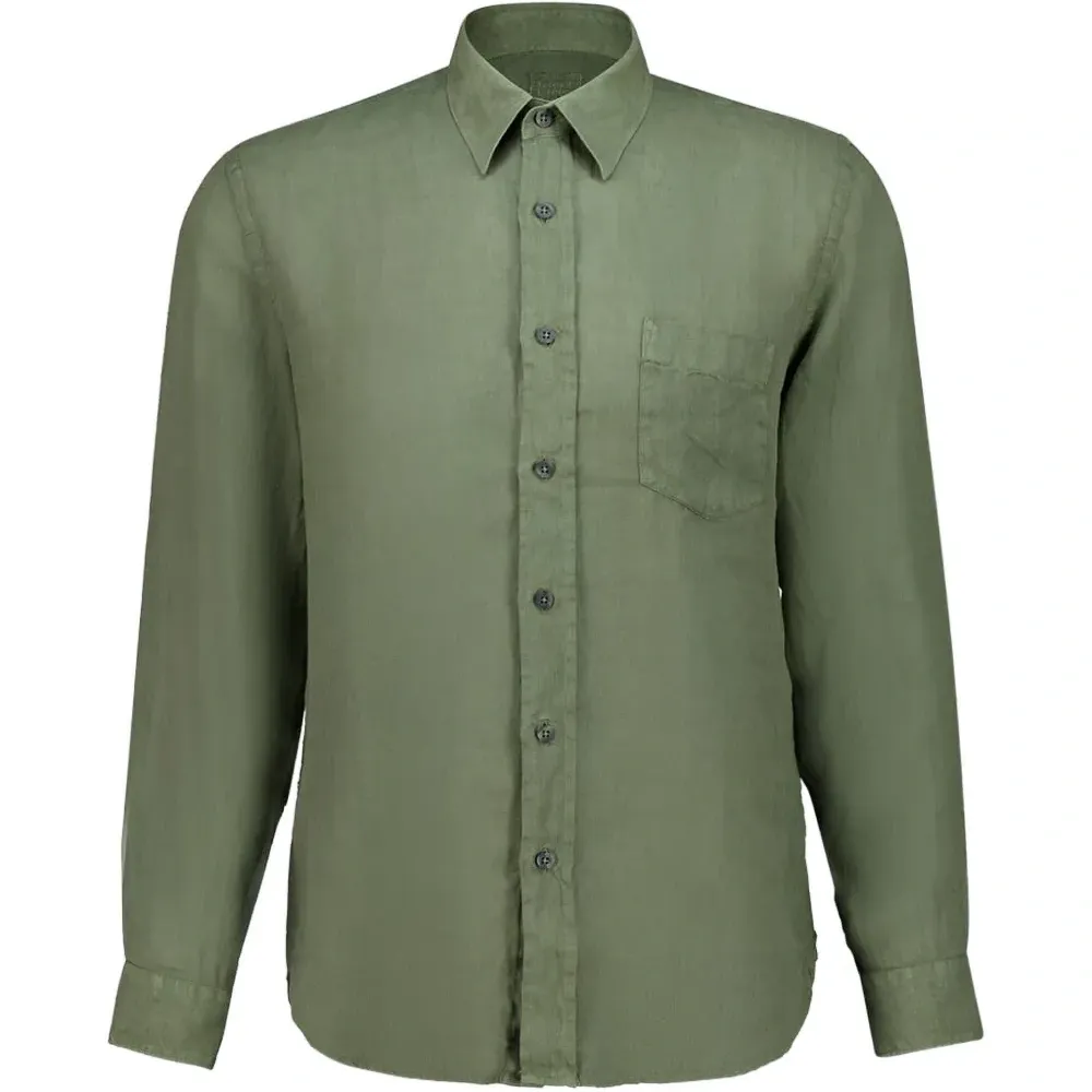 Рубашка с нагрудным карманом и длинными рукавами