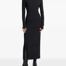 Платье макси Lisa с высоким воротником