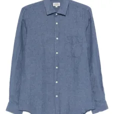 Льняная рубашка с карманом