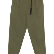 Брюки прямого кроя из твила с защипами Брюки прямого кроя из твила с защипами