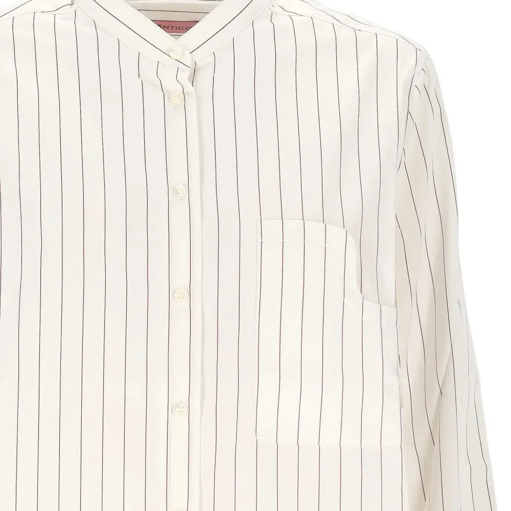 Рубашка в полоску с карманом