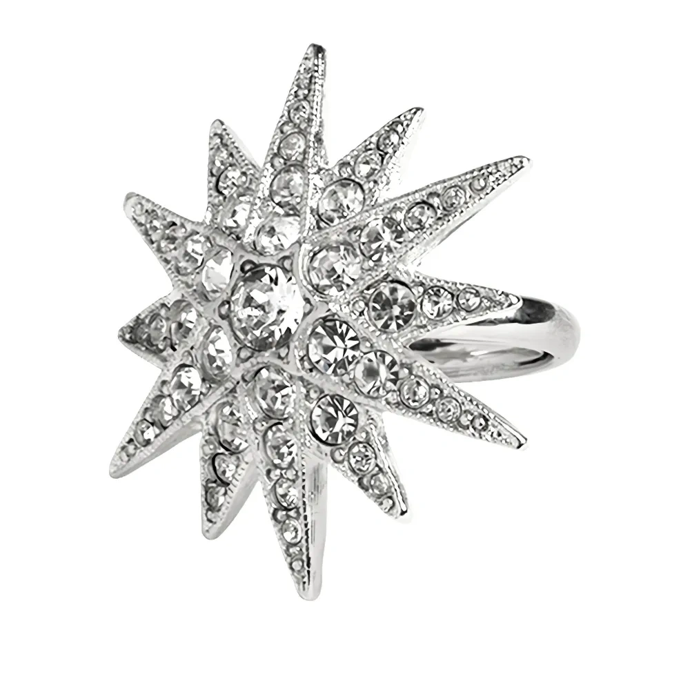 Кольцо с кристаллами