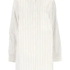 Рубашка в тонкую полоску с карманом