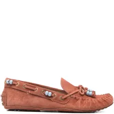 Лоферы-мокасины с бисерной отделкой