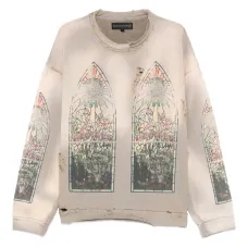 Джемпер с принтом и эффектом потертости