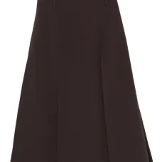 Темно-коричневая миди-юбка