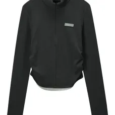 Жакет с длинными рукавами и драпировкой