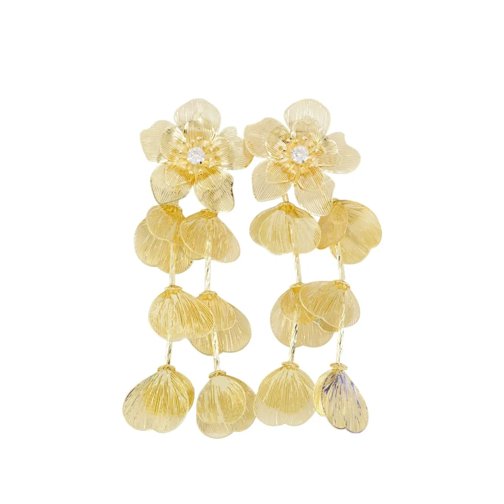 Серьги в форме цветов