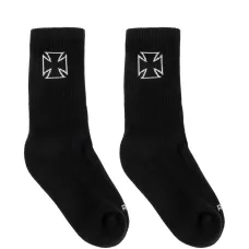 Вышитые ребристые носки