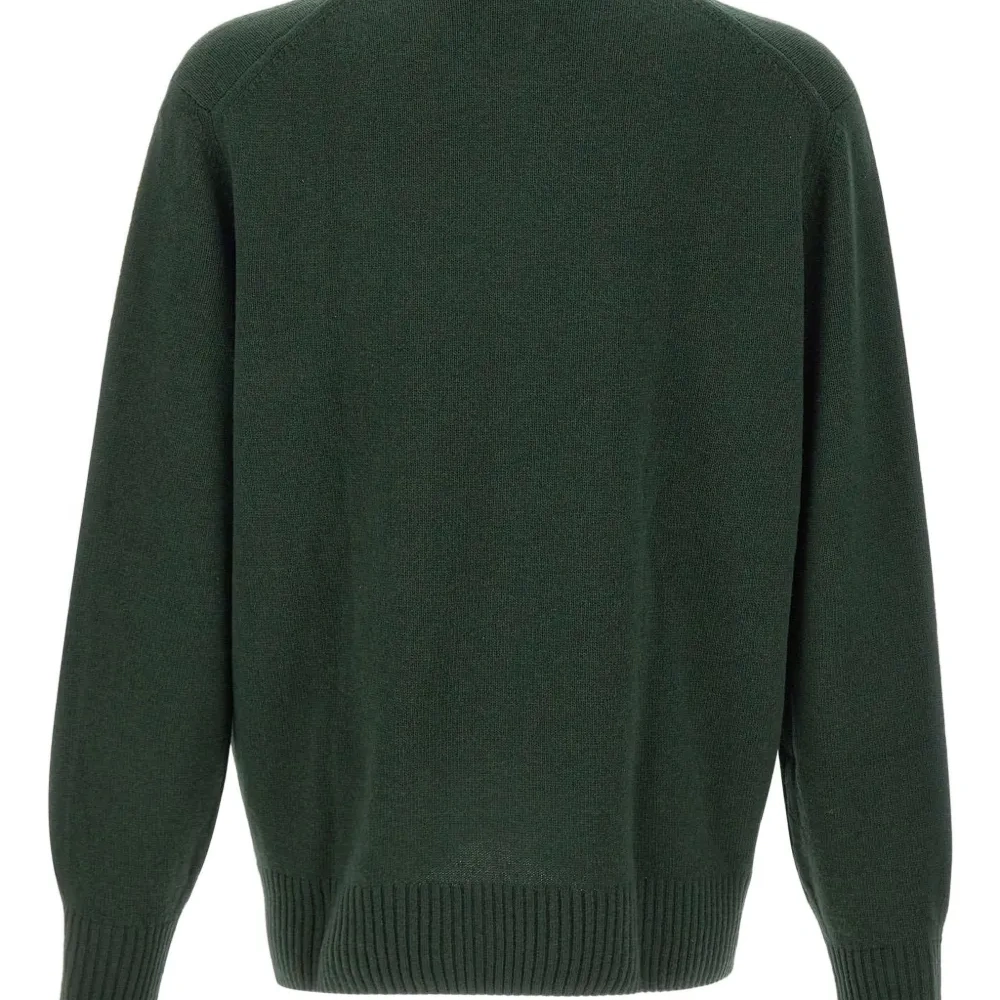 Свитер с круглым вырезом и нашивкой-логотипом