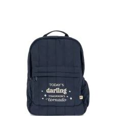 Стеганый рюкзак с вышитыми буквами