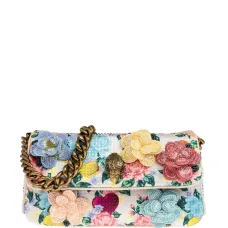 Маленькая плечевая сумка Kensington с цветочными аппликациями
