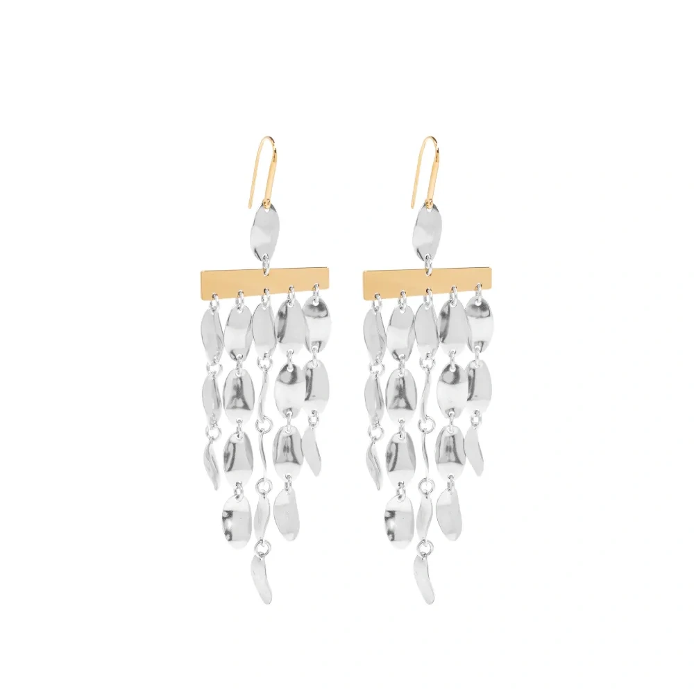 Серьги-капли с фактурной поверхностью