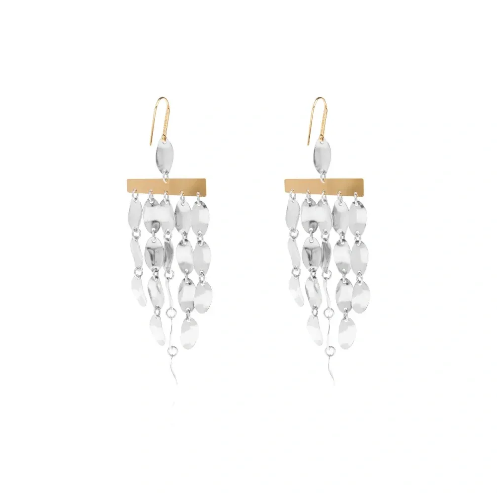 Серьги-капли с фактурной поверхностью