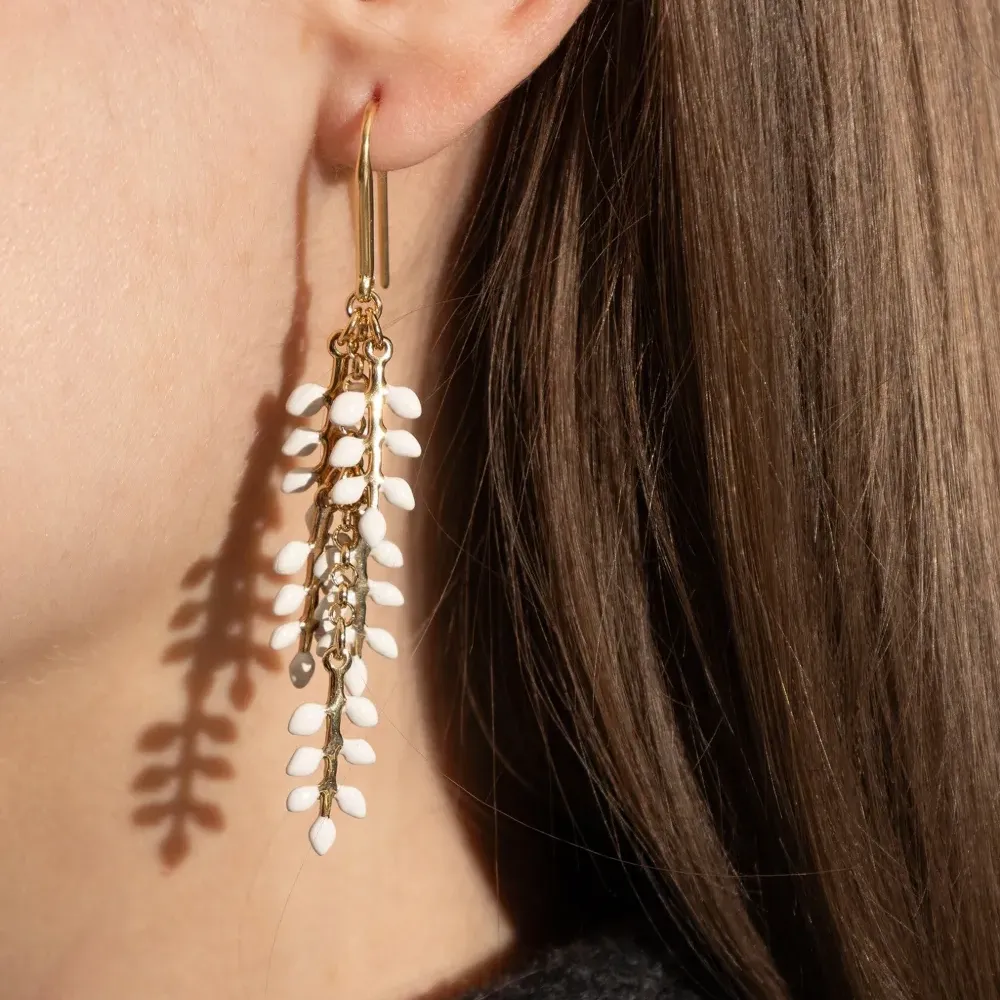 Серьги в виде листьев