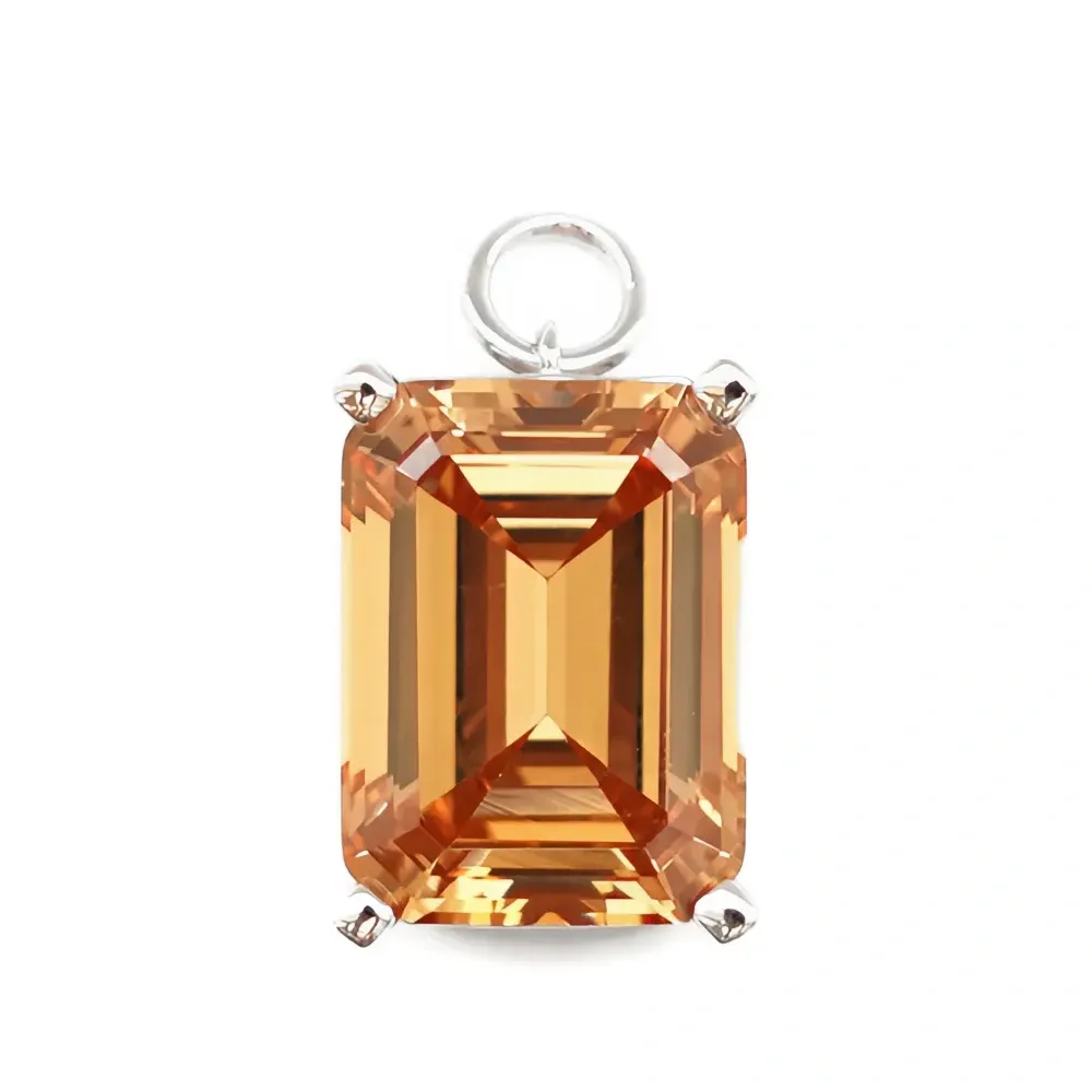 Серьги-подвески с украшением из камней