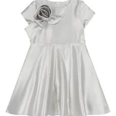 Атласное платье розового цвета