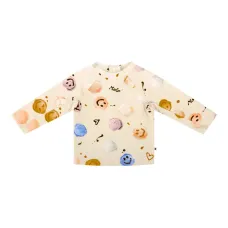 Топ с длинными рукавами и принтом для защиты от солнца