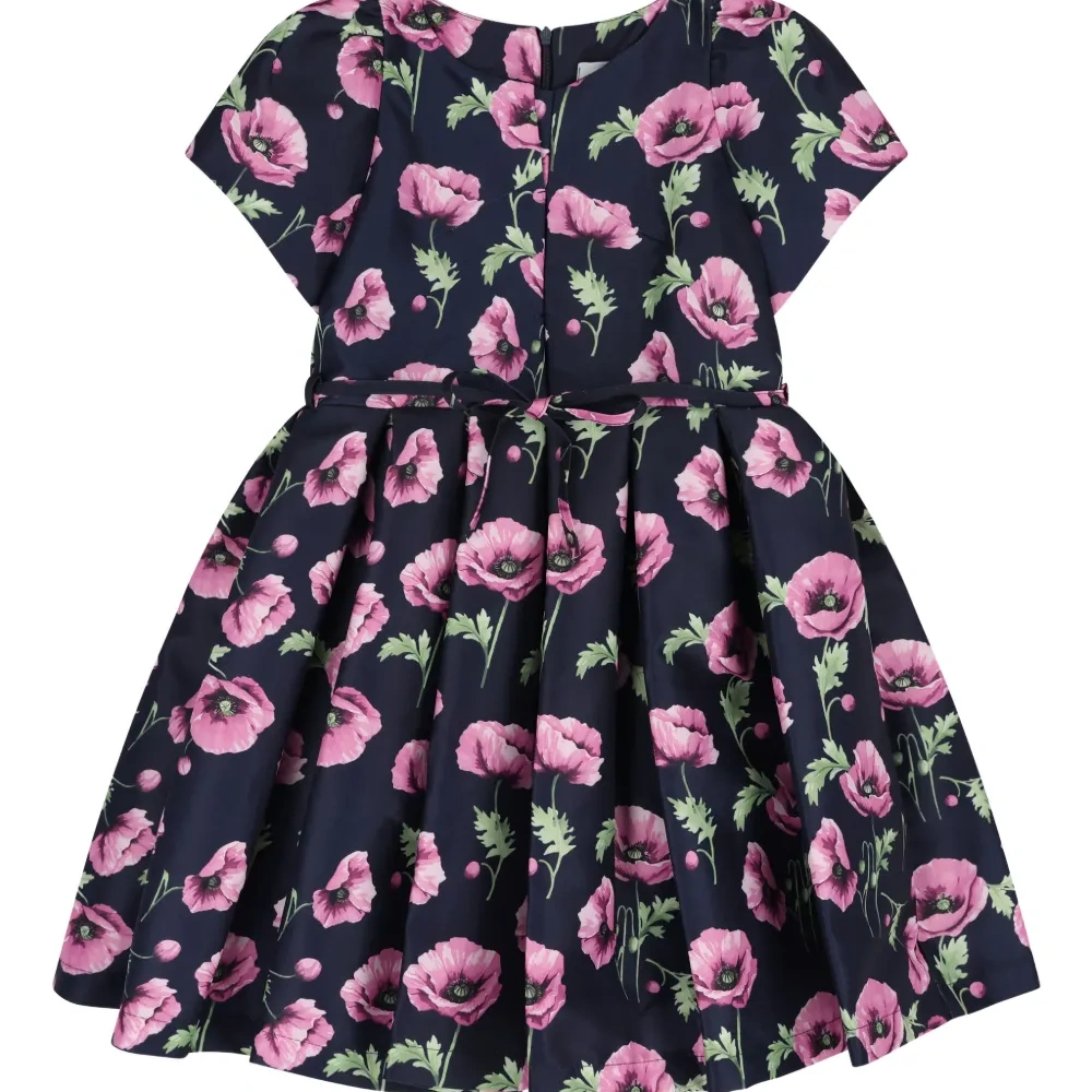 Атласное платье с цветочным принтом