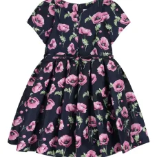 Атласное платье с цветочным принтом