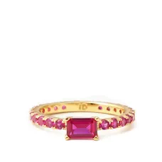 Тонкое кольцо с квадратным камнем Тонкое кольцо с квадратным камнем