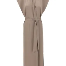 Платье миди без рукавов с поясом