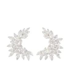 Серьги-каффы с кристаллами