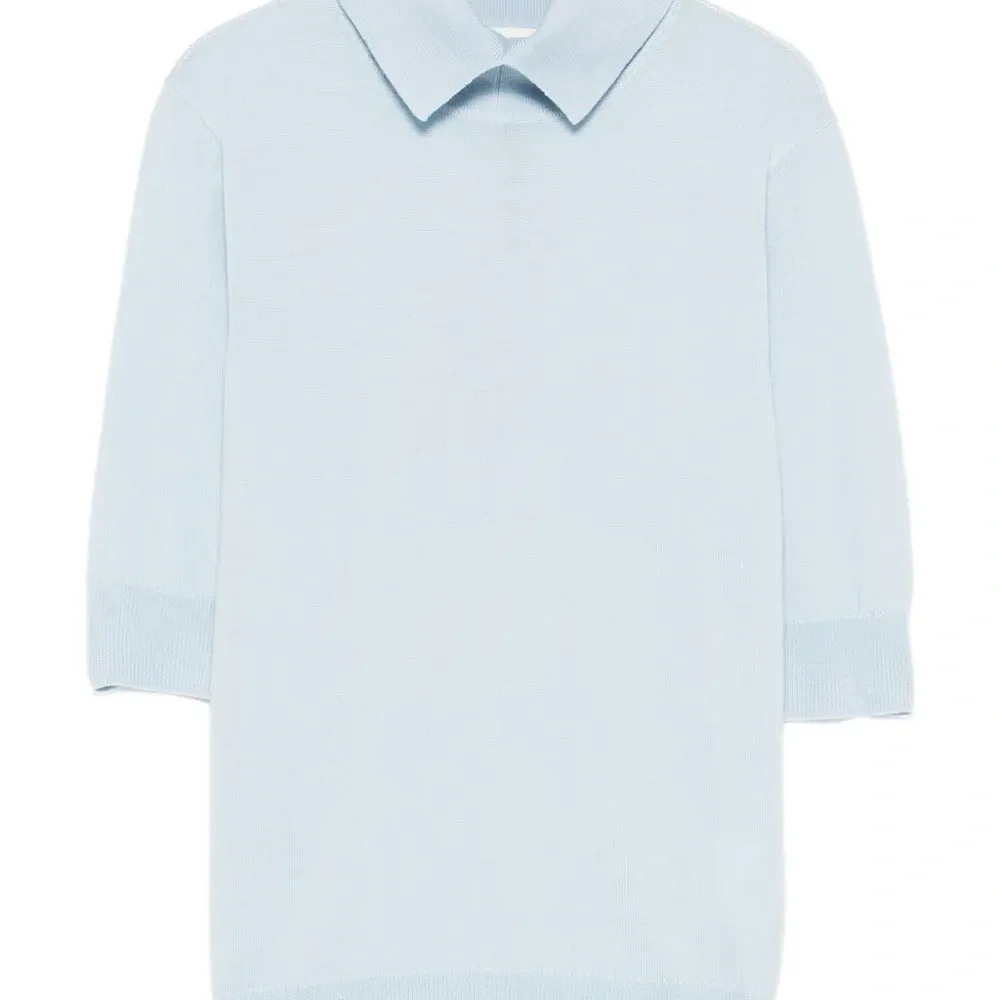 Вязаная футболка с воротником