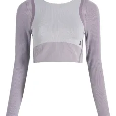 Вязаный укороченный топ с длинными рукавами Studio