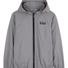 Ветровка с капюшоном и логотипом