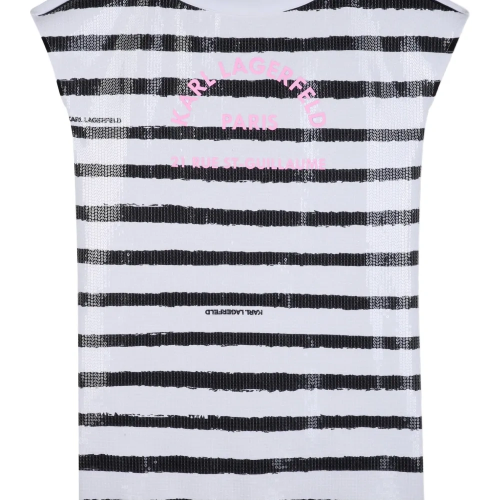 Платье в полоску с пайетками