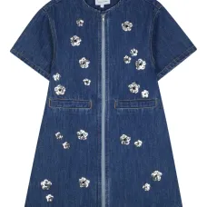 Платье на молнии с цветочным принтом