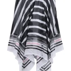 Юбка асимметричного кроя в полоску