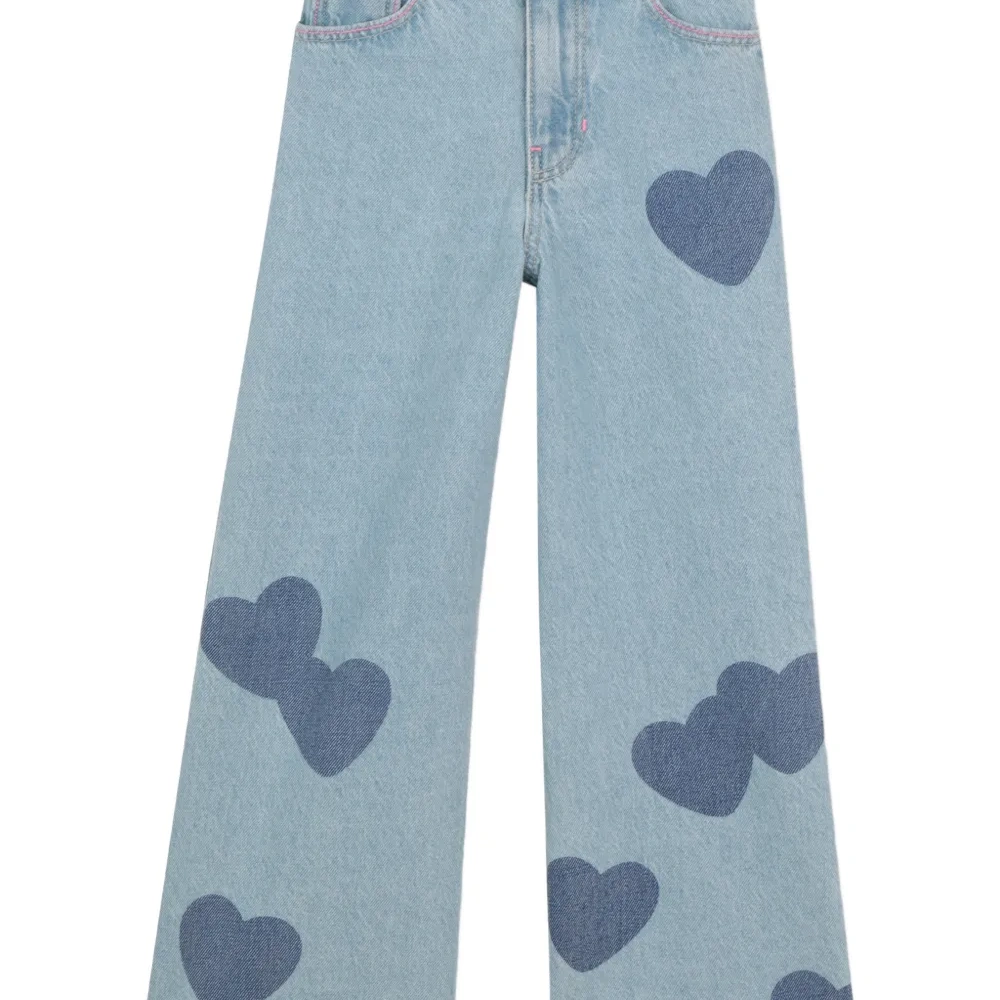 Джинсы с принтом