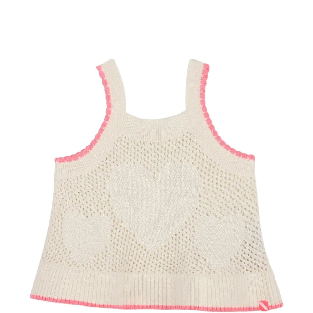 Вязаный топ с аппликацией в виде сердца