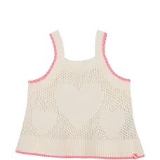 Вязаный топ с аппликацией в виде сердца