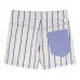 Полосатые шорты с контрастными карманами